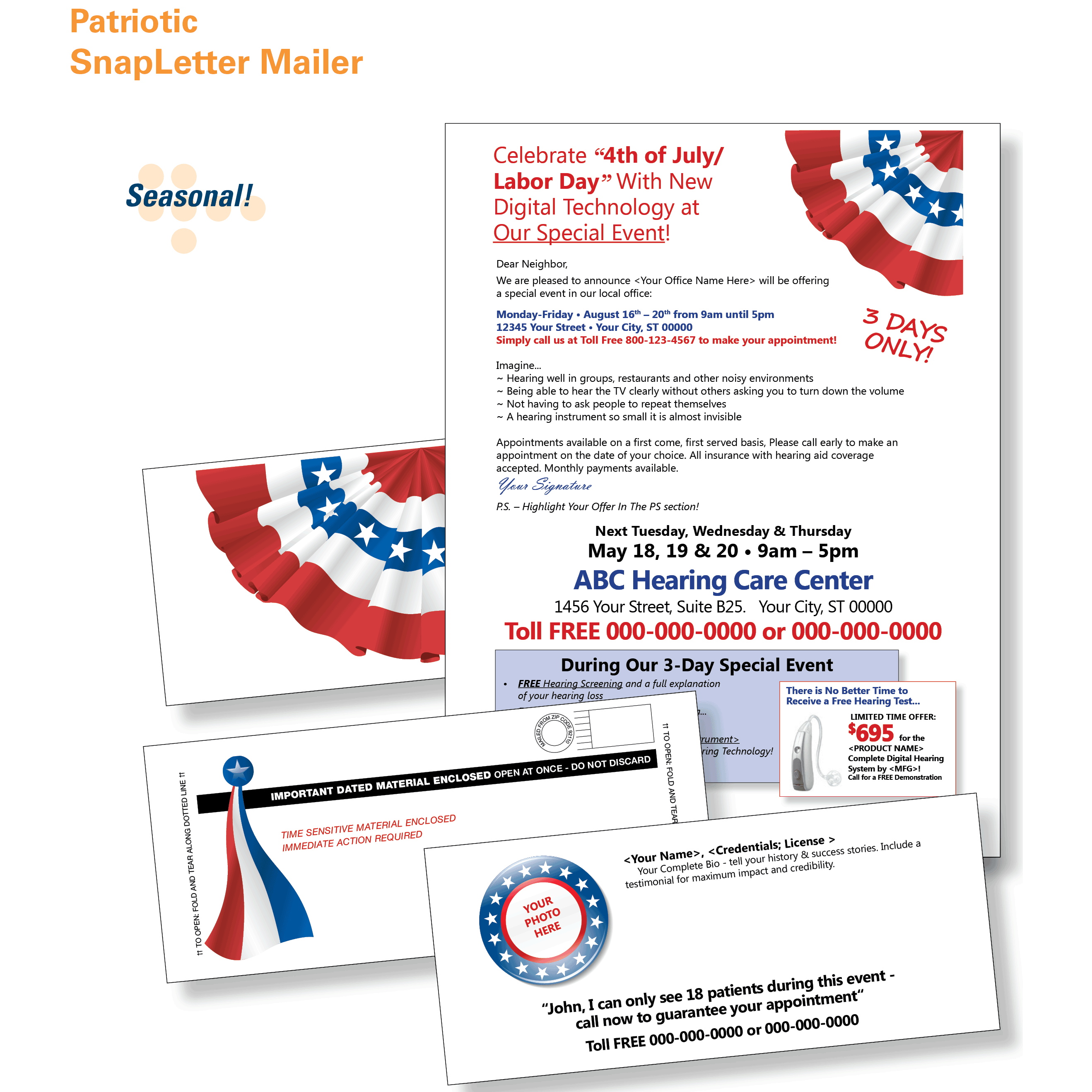 Patriotic SnapLetter Mailer