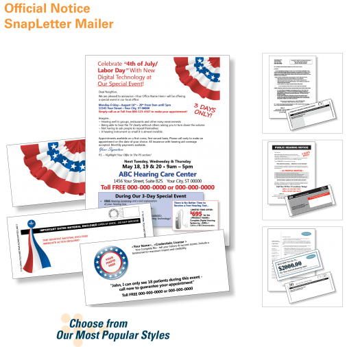 Official Notice SnapLetter Mailers